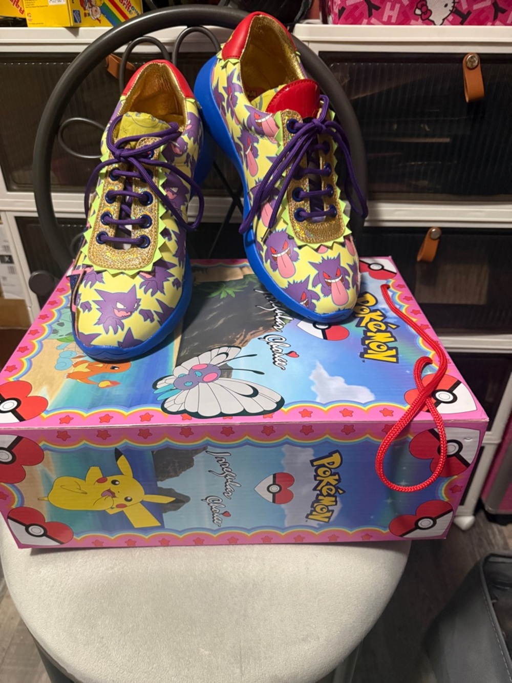 Irregular Choice Spooky Days Yellow Purple Blue Gengar Pokémon Athletic Shoes
